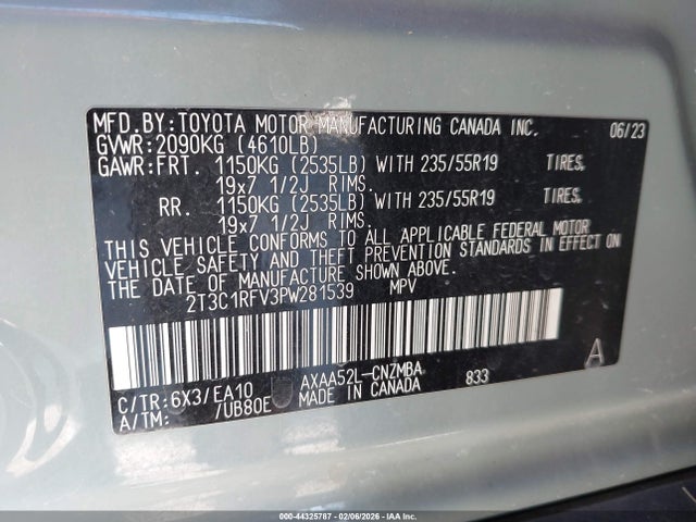 2023 TOYOTA RAV4 2T3C1RFV3PW281539 Photo 8