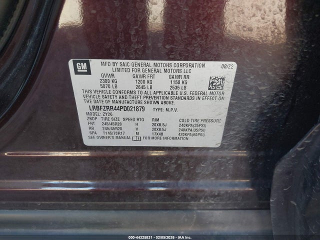 Aukcja sprzedaży 2023 Buick Envision Avenir Fwd, vin: LRBFZRR44PD021879, numer aukcji: 44325831