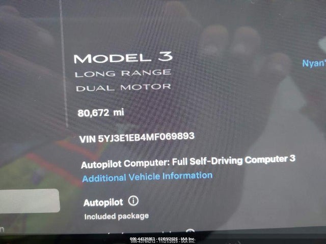 2021 TESLA MODEL 3 5YJ3E1EB4MF069893 Photo 6