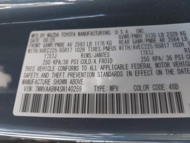 7MMVAABW4SN140259 Mazda Cx-50 Hybrid Preferred Package