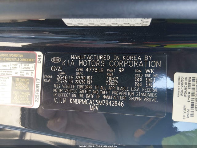 KIA Sportage Lx 2021 KNDPMCAC5M7942846 Image 9