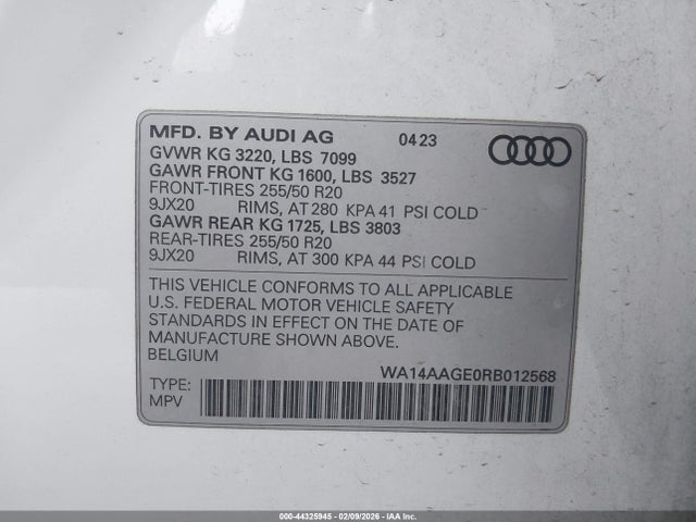2024 AUDI Q8 E-TRON WA14AAGE0RB012568 Photo 8