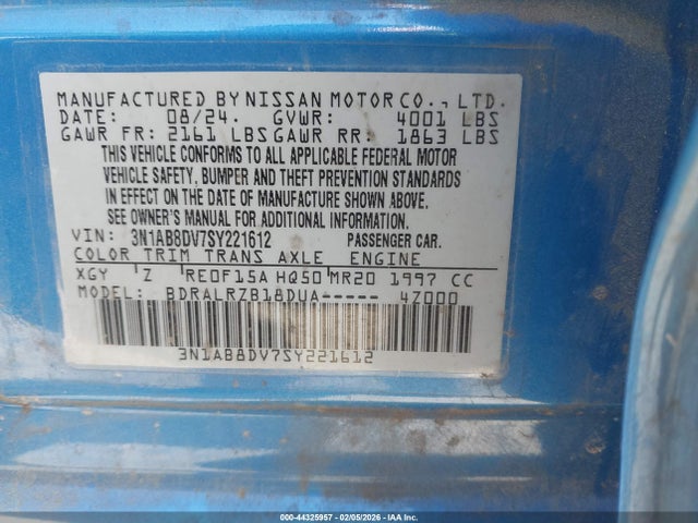 Nissan SENTRA SR 2025 3N1AB8DV7SY221612 Image 9