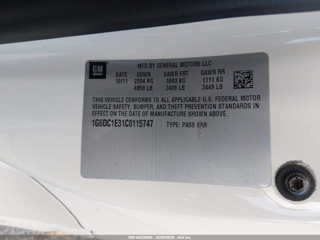 2012 CADILLAC CTS 1G6DC1E31C0115747 Photo 8