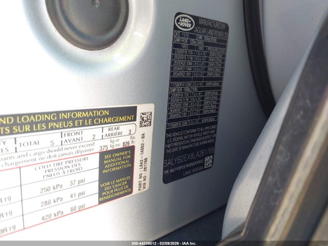 2020 LAND ROVER RANGE ROVER VELAR SALYB2EX8LA261768 Photo 8