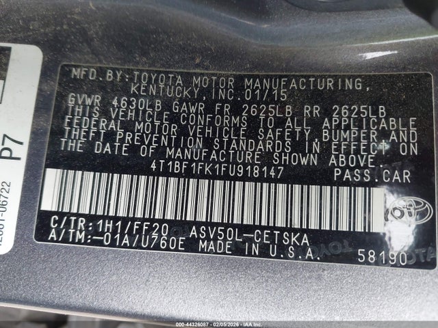 4T1BF1FK1FU918147 Toyota CAMRY SE
