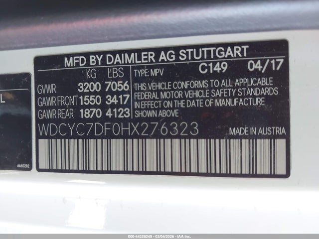 WDCYC7DF0HX276323 Mercedes-Benz Amg G 63 4matic