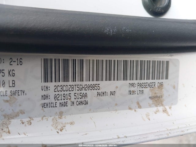 2C3CDZBT5GH209855 Dodge Challenger R/t