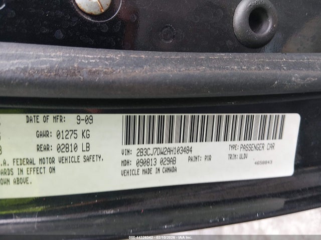 2010 DODGE CHALLENGER 2B3CJ7DW2AH103484 Photo 8