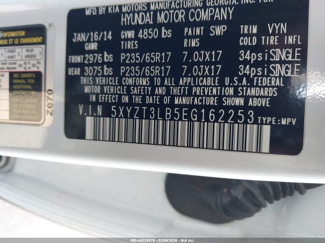 5XYZT3LB5EG162253 Hyundai Santa Fe Sport 2.4l