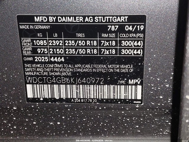 2019 MERCEDES-BENZ GLA 250 WDCTG4GB6KJ640972 Photo 8