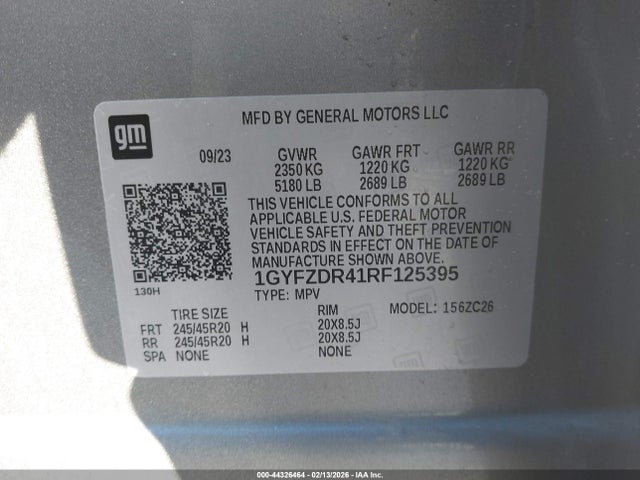 Auction sale of the 2024 Cadillac Xt4 Awd Premium Luxury, vin: 1GYFZDR41RF125395, lot number: 44326464