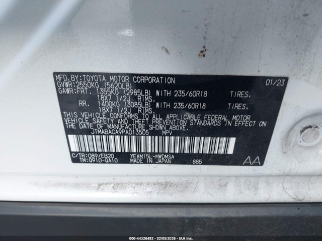 JTMABACA9PA013505 Toyota BZ4X XLE
