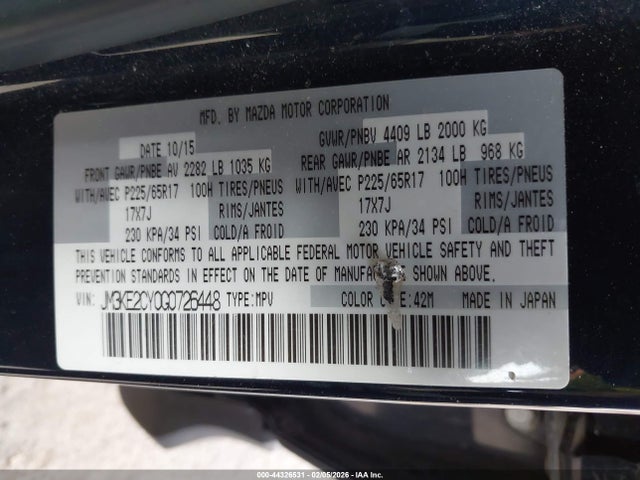 JM3KE2CY0G0726448 Mazda Cx-5 Touring