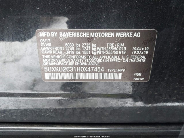 5UXKU2C31H0X47454 BMW X6 Xdrive35i