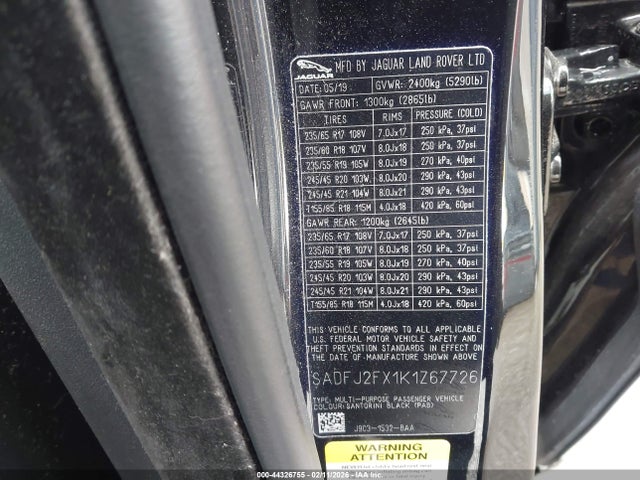 2019 JAGUAR E-PACE SADFJ2FX1K1Z67726 Photo 8