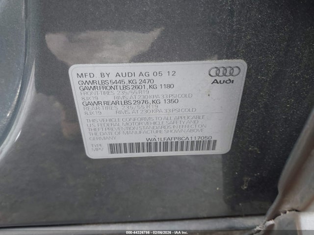 2012 AUDI Q5 WA1LFAFP8CA117050 Photo 8