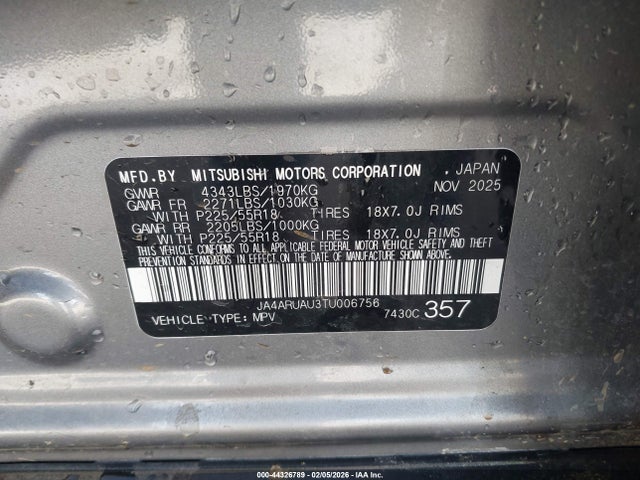 2026 MITSUBISHI OUTLANDER SPORT JA4ARUAU3TU006756 Photo 8