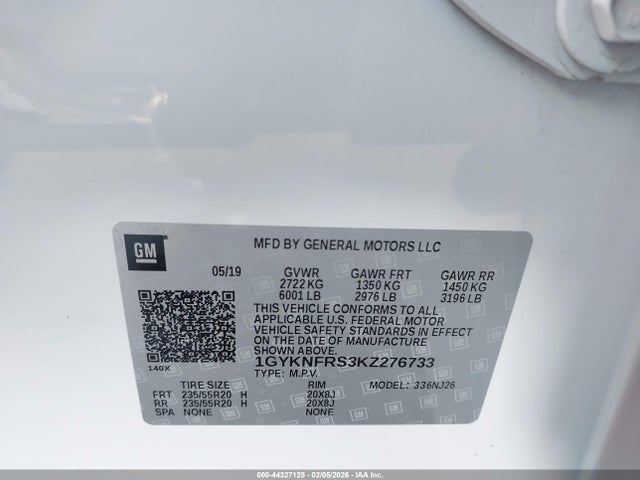 2019 CADILLAC XT5 1GYKNFRS3KZ276733 Photo 8