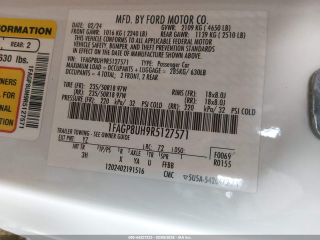 2024 FORD MUSTANG 1FAGP8UH9R5127571 Photo 8