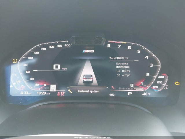 44327288 :رقم المزاد ، WBSAE0C09LBM08323 vin ، 2020 Bmw M8 Competition مزاد بيع