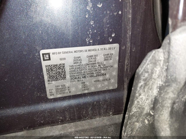 Продажа на аукционе авто 2019 Gmc Terrain Sle, vin: 3GKALMEVXKL294394, номер лота: 44327362