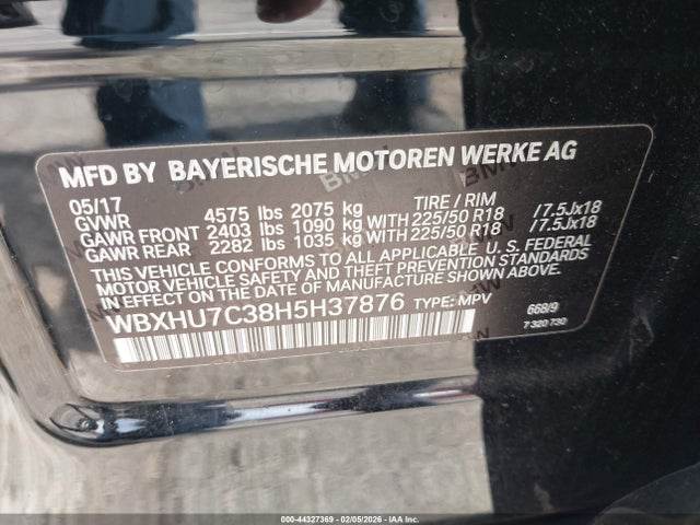 Продаж на аукціоні авто 2017 Bmw X1 Sdrive28i, vin: WBXHU7C38H5H37876, номер лоту: 44327369