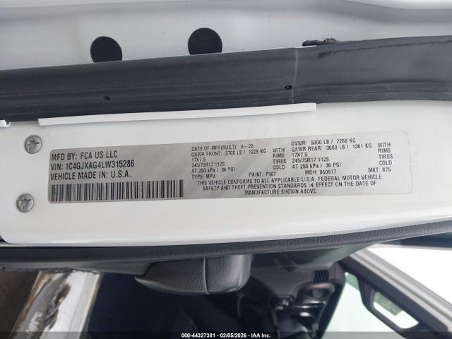 1C4GJXAG4LW315286 Jeep Wrangler Sport 4x4