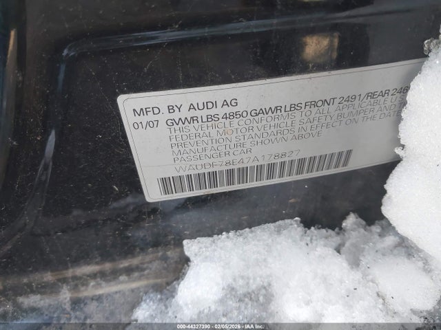 2007 AUDI A4 WAUDF78E47A178827 Photo 8