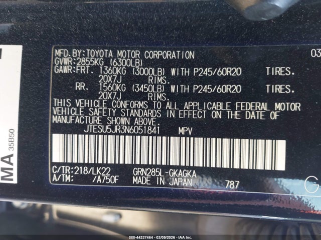 2022 TOYOTA 4RUNNER JTESU5JR3N6051841 Photo 8