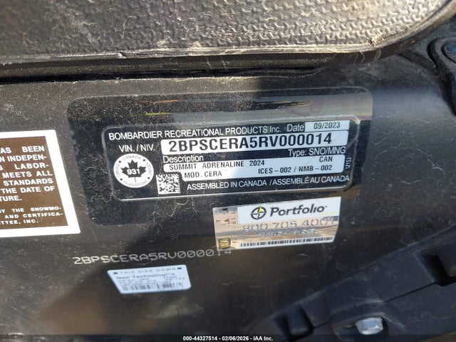 Ski-Doo Summit 500f Fan 2024 2BPSCERA5RV000014 Image 9