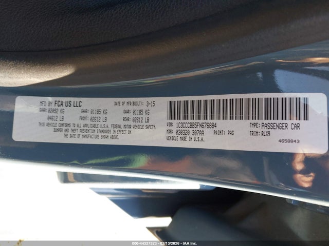 2015 CHRYSLER 200 1C3CCCBB5FN676884 Photo 8