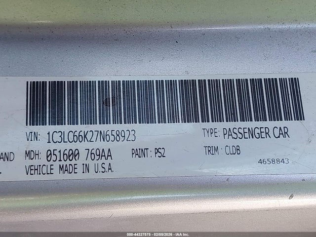 2007 CHRYSLER SEBRING 1C3LC66K27N658923 Photo 8