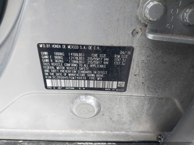 3CZRU6H57GM746039 Honda HR-V EX