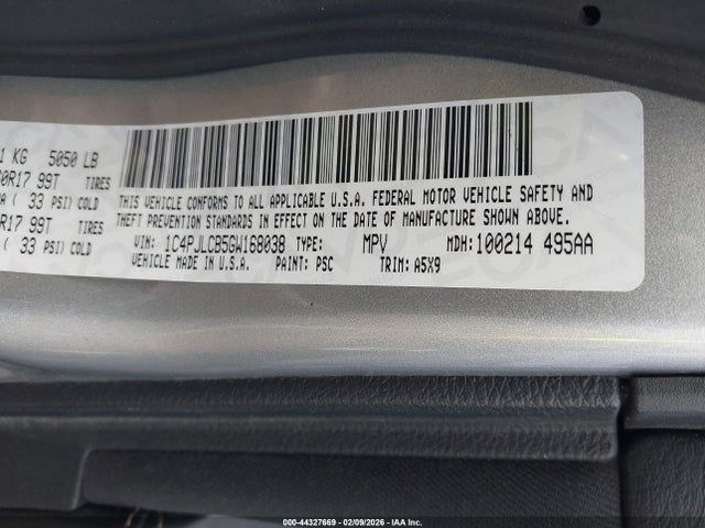 1C4PJLCB5GW168038 Jeep Cherokee Latitude