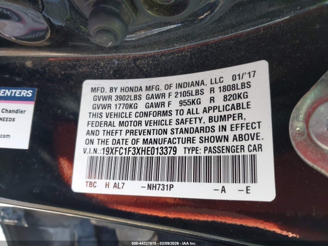 19XFC1F3XHE013379 Honda Civic Ex-t