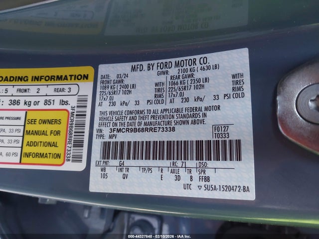 3FMCR9B68RRE73338 Ford Bronco Sport Big Bend