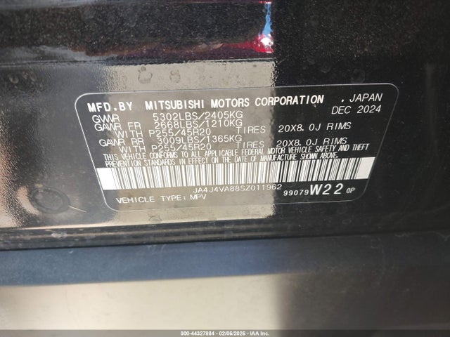 2025 MITSUBISHI OUTLANDER JA4J4VA88SZ011962 Photo 8