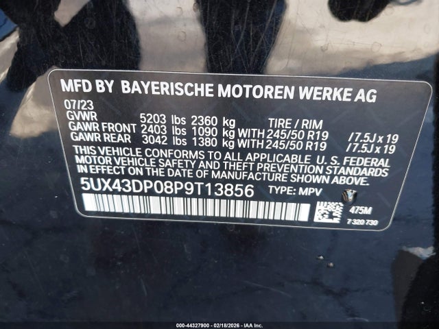 2023 BMW X3 5UX43DP08P9T13856 Photo 8