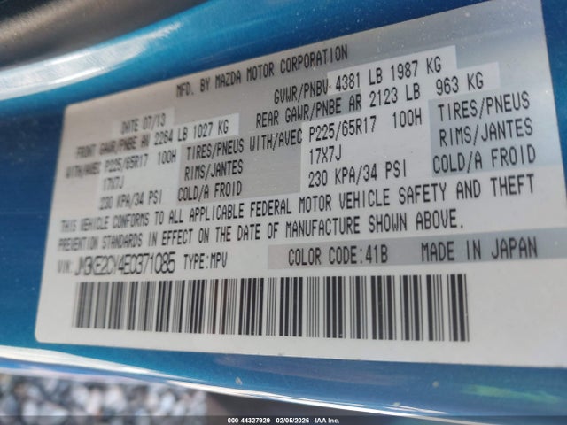 Mazda Cx-5 Touring 2014 JM3KE2CY4E0371085 Image 9