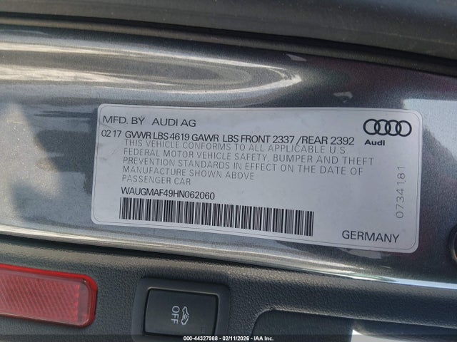WAUGMAF49HN062060 Audi A4 2.0t Ultra Premium