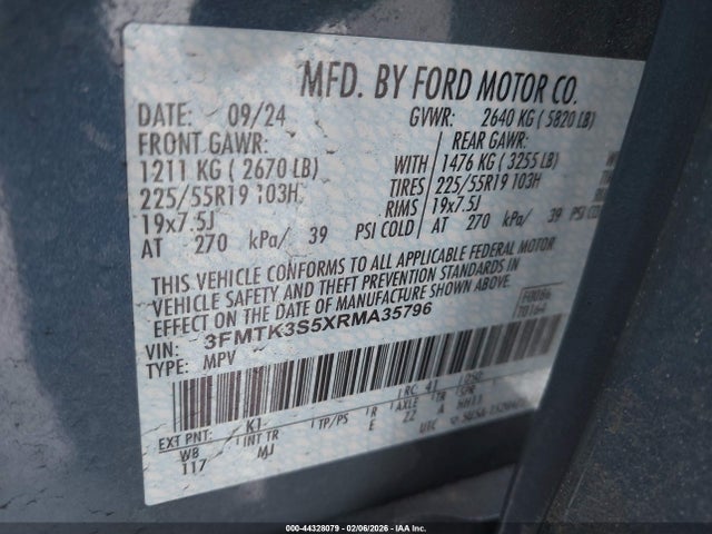 3FMTK3S5XRMA35796 Ford Mustang Mach-e Premium