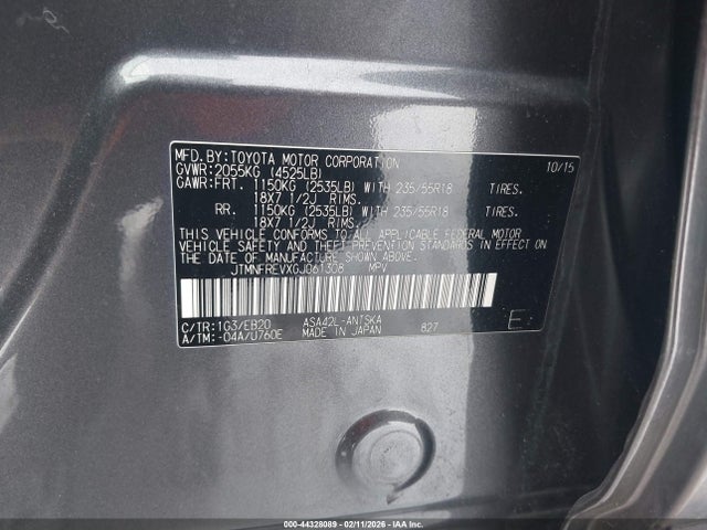 JTMNFREVXGJ061308 Toyota RAV4 SE