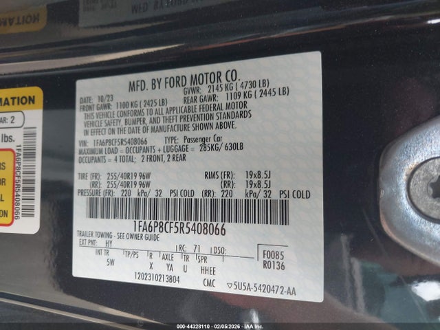 Ford Mustang Gt Premium Fastback 2024 1FA6P8CF5R5408066 Image 9