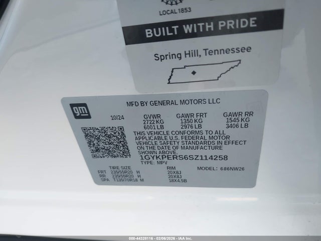 2025 CADILLAC XT6 1GYKPERS6SZ114258 Photo 8