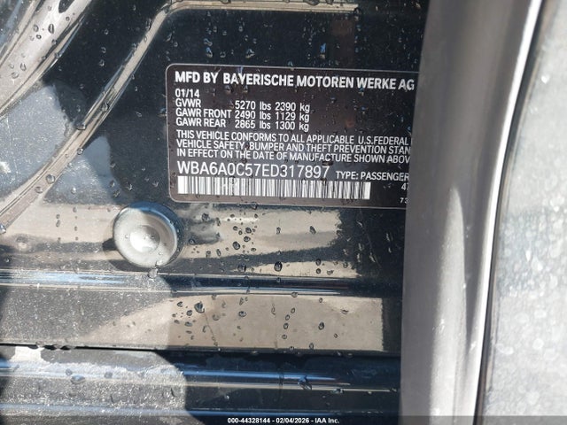 2014 BMW 640I GRAN COUPE WBA6A0C57ED317897 Photo 8