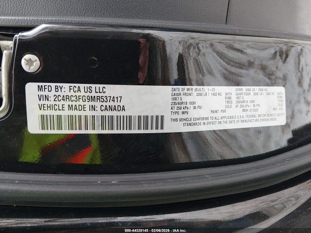 2021 CHRYSLER PACIFICA 2C4RC3FG9MR537417 Photo 8