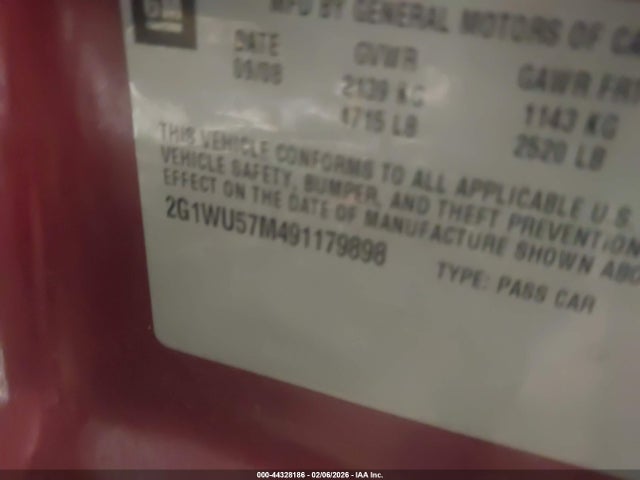 2009 CHEVROLET IMPALA 2G1WU57M491179898 Photo 8