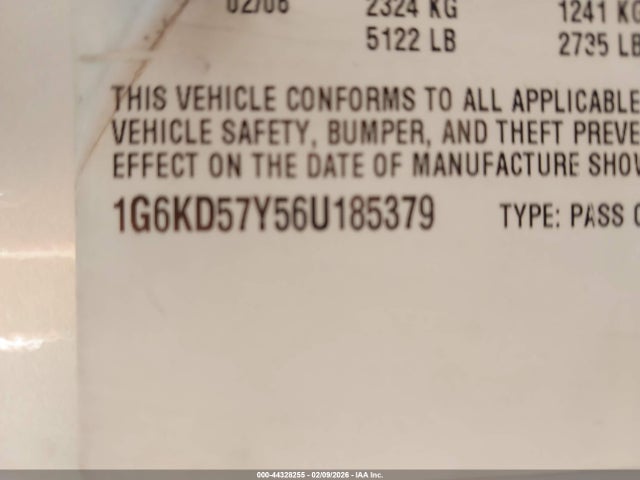 2006 CADILLAC DTS 1G6KD57Y56U185379 Photo 8