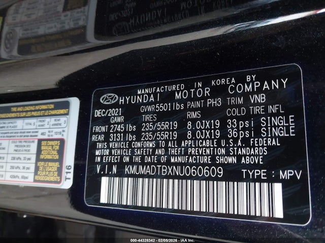 KMUMADTBXNU060609 Genesis Gv70 2.5t Awd